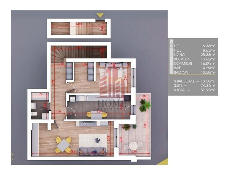 Pallady- 2 cam- 88mp- finalizat-  10 min metrou Teclu- Terasa- Parcare bonus